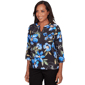 Petite Alfred Dunner Barcelona Watercolor Floral Blouse - image 3