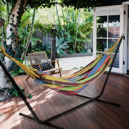Northlight Seasonal 72in. Striped Cotton Double Brazilian Hammock