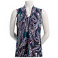 Plus Size Kasper Sleeveless Paisley Blouse - image 1