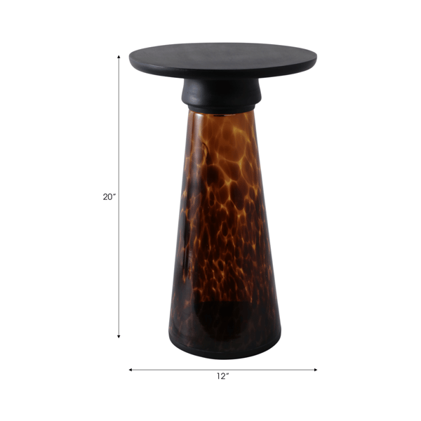 Sagebrook Home Tortua Art Wood Top Accent Table