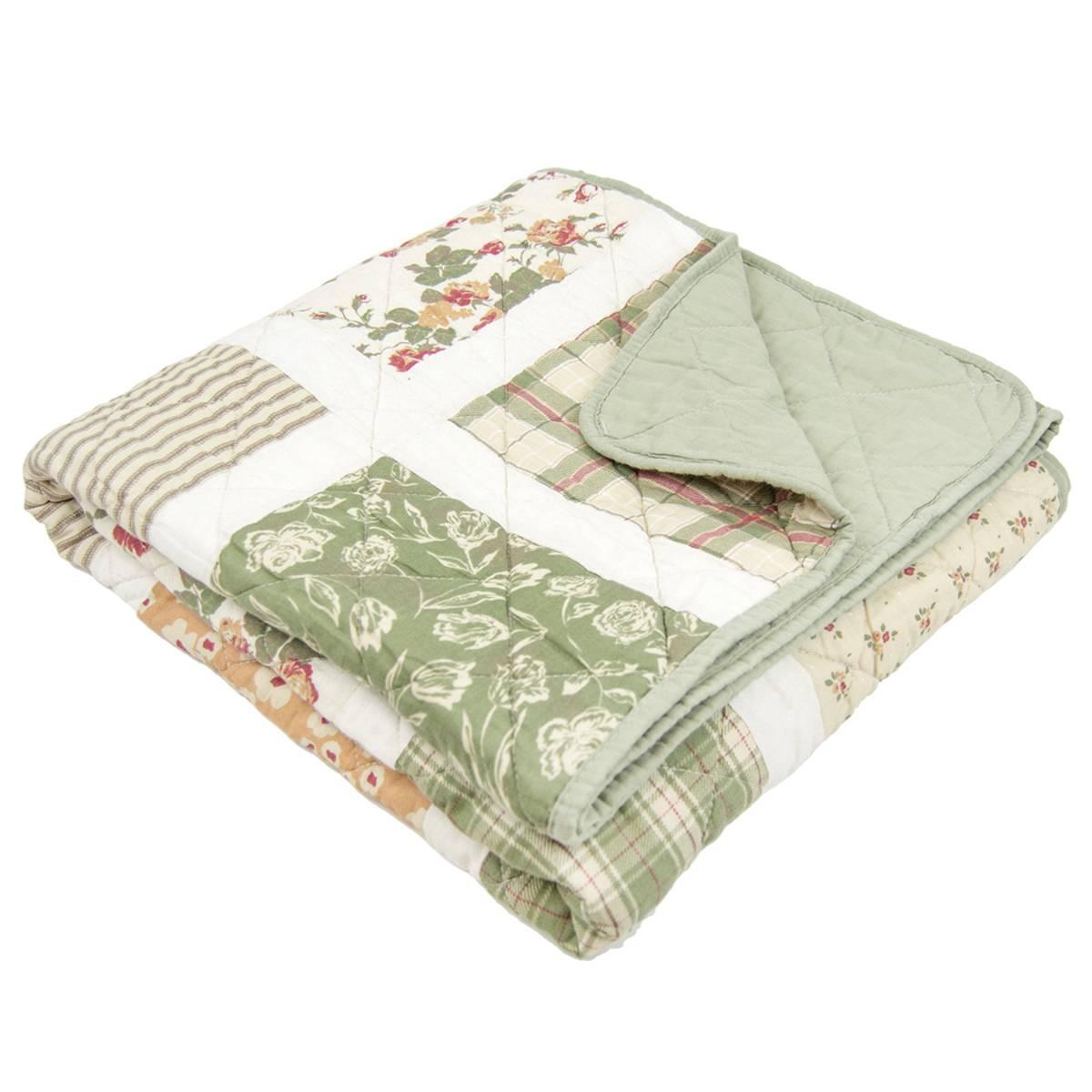 Donna Sharp Peach Rose Cotton Throw