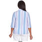 Womens Alfred Dunner Classics 3/4 Sleeve Stripe Button Down - image 2