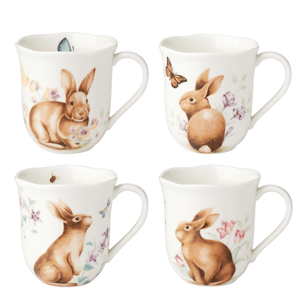 Lenox® Butterfly Meadow® Bunny Mugs - Set of 4 - image 