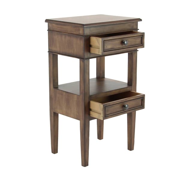 9th & Pike® Brown Pine Traditional Accent Table