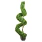 Northlight 56in. Potted Artificial Boxwood Spiral Topiary Tree - image 1
