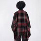 Womens Renshun Plaid Ruana - Black/Red - image 2