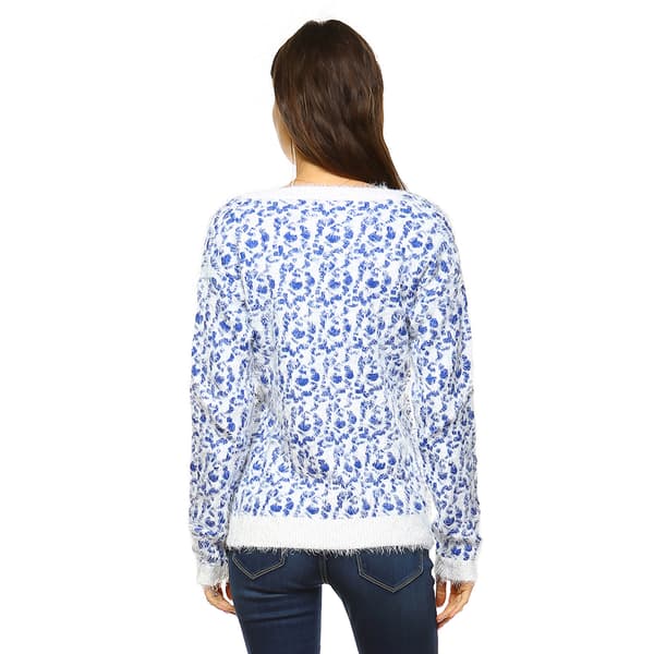 Womens White Mark Leopard Sweater