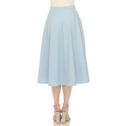 Womens White Mark Flared Midi Skirt with Pockets
