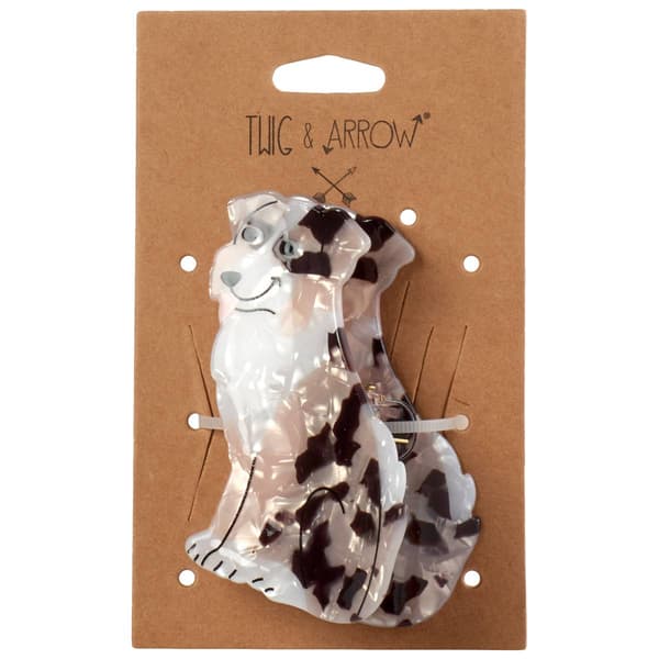 Womens Twig & Arrow Happy Dog Claw Clip - image 