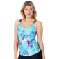 Womens Free Country Dreamscape Sunlit Floral Shirred V Neck Tank - image 1