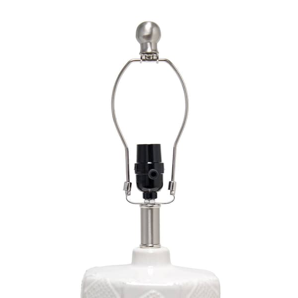 Lalia Home Contemporary Bohemian Ceramic Bedside Table Lamp