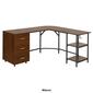 Techni Mobili L-Shape Home Office Two-Tone Desk w/ Storage - image 11