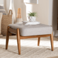 Baxton Studio Jeanine Japandi Wood Ottoman Footstool - image 4