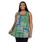 Plus Size 24/7 Comfort Apparel Geometric Scoop Neck Tank Top - image 1
