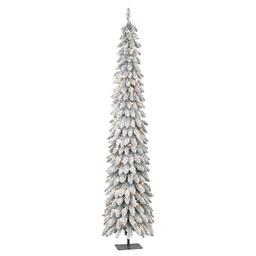 Puleo International 7ft. Pre-Lit Flocked Alpine Christmas Tree