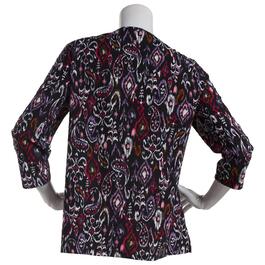 Plus Size Emily Daniels 3/4 Sleeve Jacquard Knit Tunic Top