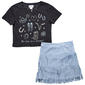 Girls (7-12) Tween Diva Life of a Cowgirl Tee & Fringe Skort Set - image 2