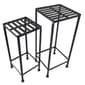 Santa's Workshop Iron Black Plant Stands - Set of 2 - image 1