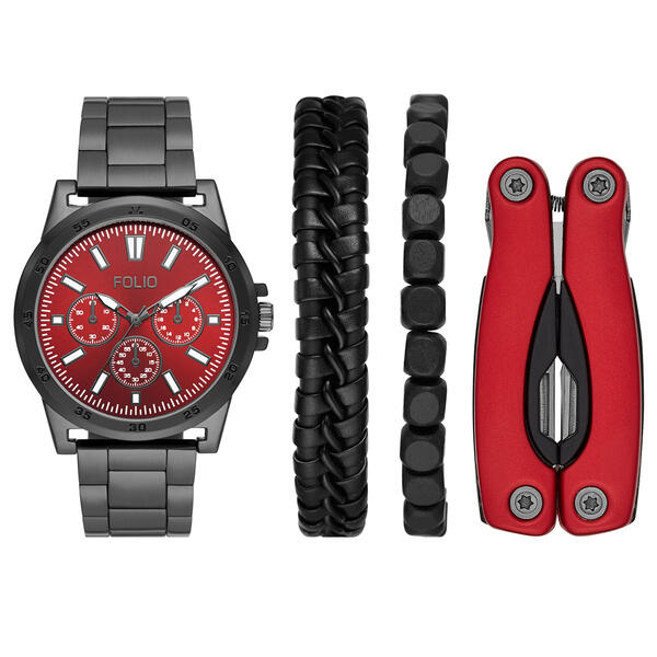 Mens Folio Watch Bracelet &amp; Multi-Tool Set - FMDFL6047 - image 
