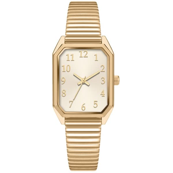 Womens Gold-Tone Champagne Sunray Dial Watch - 14915G-07-A27 - image 