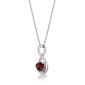 Gemminded Sterling Silver 6mm Heart Garnet Infinity Pendant - image 2