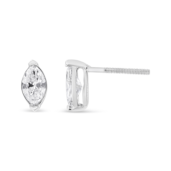Haus of Brilliance Marquise Lab Grown Diamond Stud Earrings