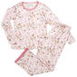 Womens Elizabeth & Nicole Floral Henley Pajama Set - image 1
