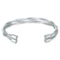 Mens Lynx Stainless Steel Twisted Cuff Bangle Bracelet - image 3