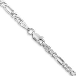 Gold Classics™ 3.0mm. 14k White Gold Flat Figaro Necklace