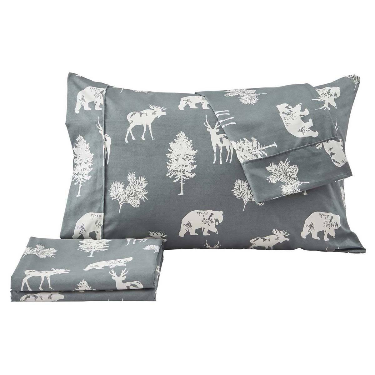 FreshFolds Mountain Ridge Forest Animal Microfiber Sheet Set