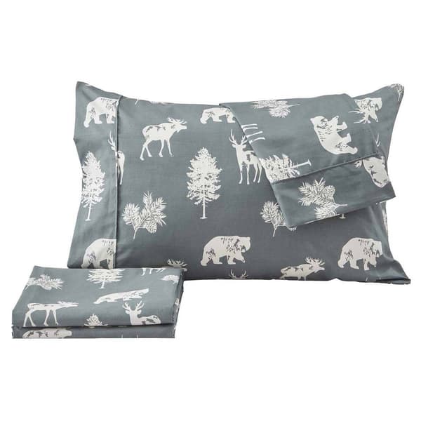 FreshFolds Mountain Ridge Forest Animal Microfiber Sheet Set - image 