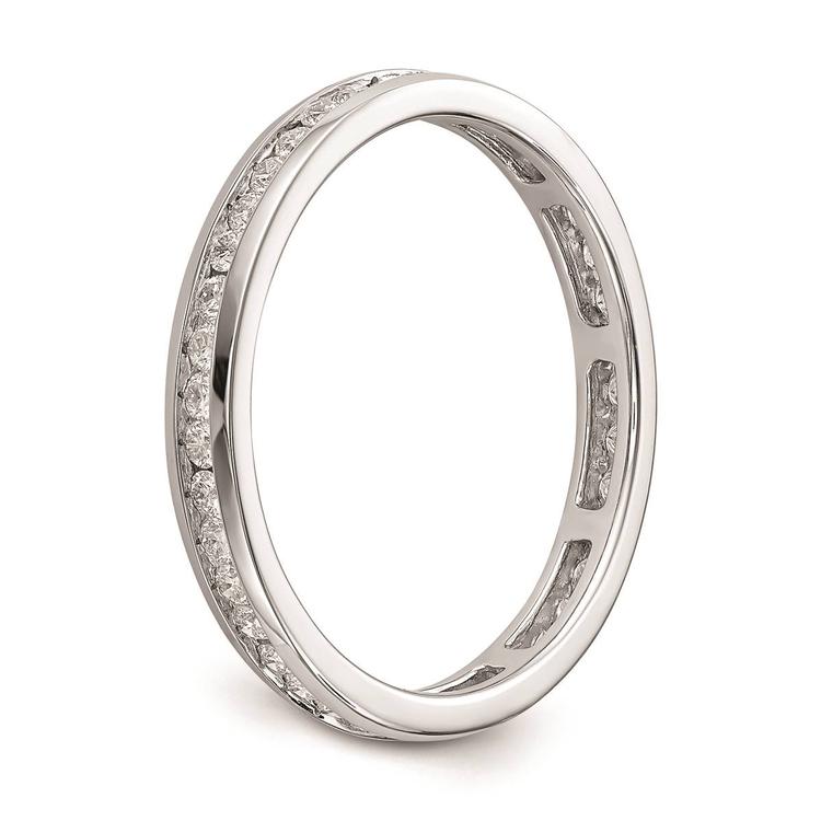 Pure Fire 14kt. White Gold Lab Grown 1/2ctw. Eternity Band