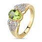 Forever New Oval Peridot & White Topaz August Birthstone Ring - image 2