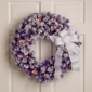 Northlight 24in. Pre-Lit Flocked Purple Pine Christmas Wreath - image 1