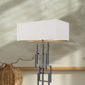 Infibrite 27in. Geometric Chic Table Lamp with Square Shade - image 2