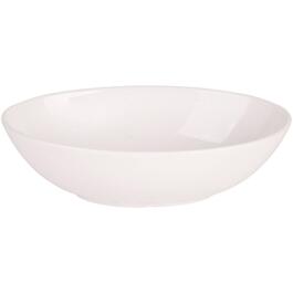 Home Essentials Pure White 12in. Lace Oval Serving Bowl
