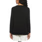 Womens Ella Rafaella&#174; Long Sleeve Split Hardware Neck Sweater - image 2