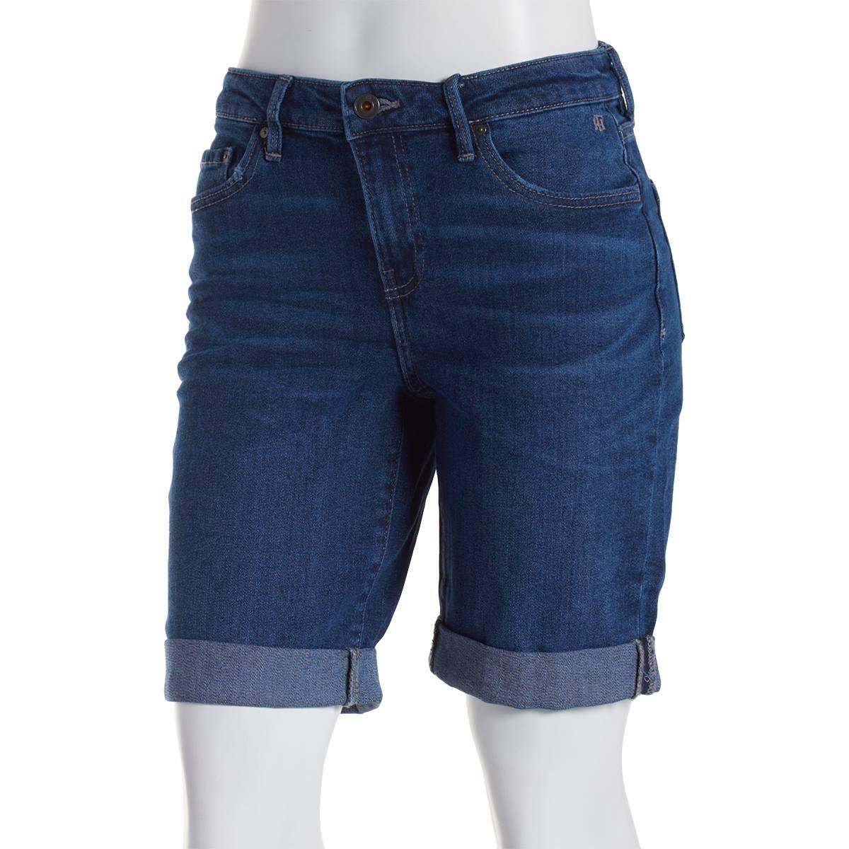 Womens Tommy Hilfiger Sport Denim Cuffed Shorts