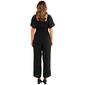 Womens Luxology Elbow Sleeve Smock Waist Jumpsuit - image 2