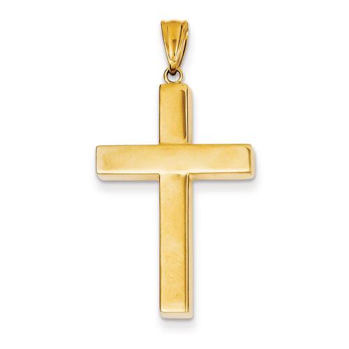 Gold Classics(tm) Hollow Gold Cross Pendant - image 