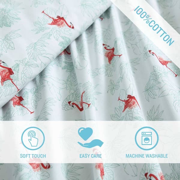 Tommy Bahama Flamingo Santa 200TC 4pc. Sheet Set