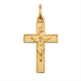 Gold Classics&#40;tm&#41; 14kt. Yellow Gold INRI Crucifix Charm