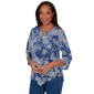 Womens Alfred Dunner Classics 3/4 Sleeve Paisley Blouse - image 3