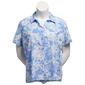 Plus Size Erika Hayden Tonal Floral Campshirt - image 1