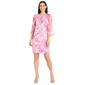 Petite R&M Richards Long Sleeve Print Ruffle Trim Dress - image 1