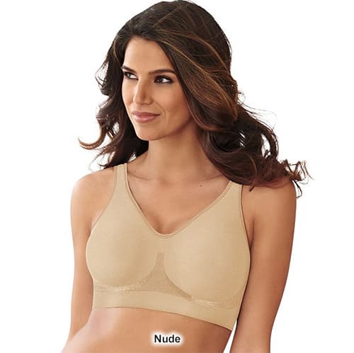 Bali Women's Comfort Revolution Wirefree Bra with Smart Sizes 2-Pack,  Nude/White, 2 Pack, M : : Fashion