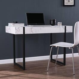 Southern Enterprises Rangley Modern Faux Marble Desk