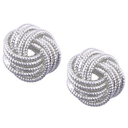 Nine West Silver-Tone Knot Earrings