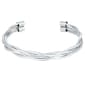 Mens Lynx Stainless Steel Twisted Cuff Bangle Bracelet - image 1