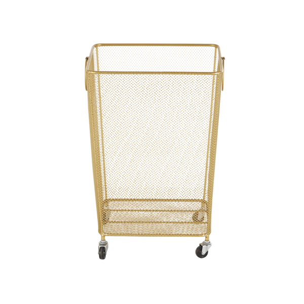 9th & Pike® Modern Gold Metal Storage Cart